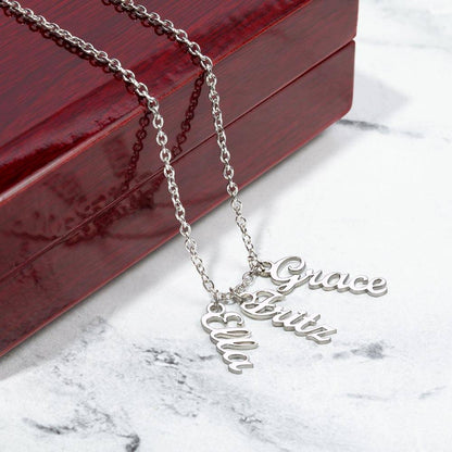 Unique Personalized Vertical Name Necklace