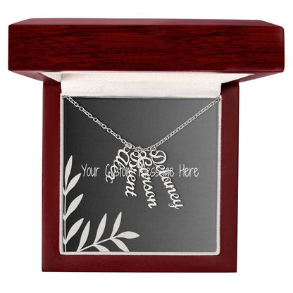 Unique Personalized Vertical Name Necklace