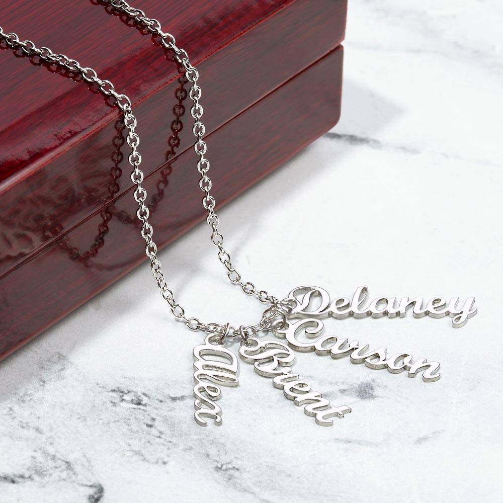 Unique Personalized Vertical Name Necklace