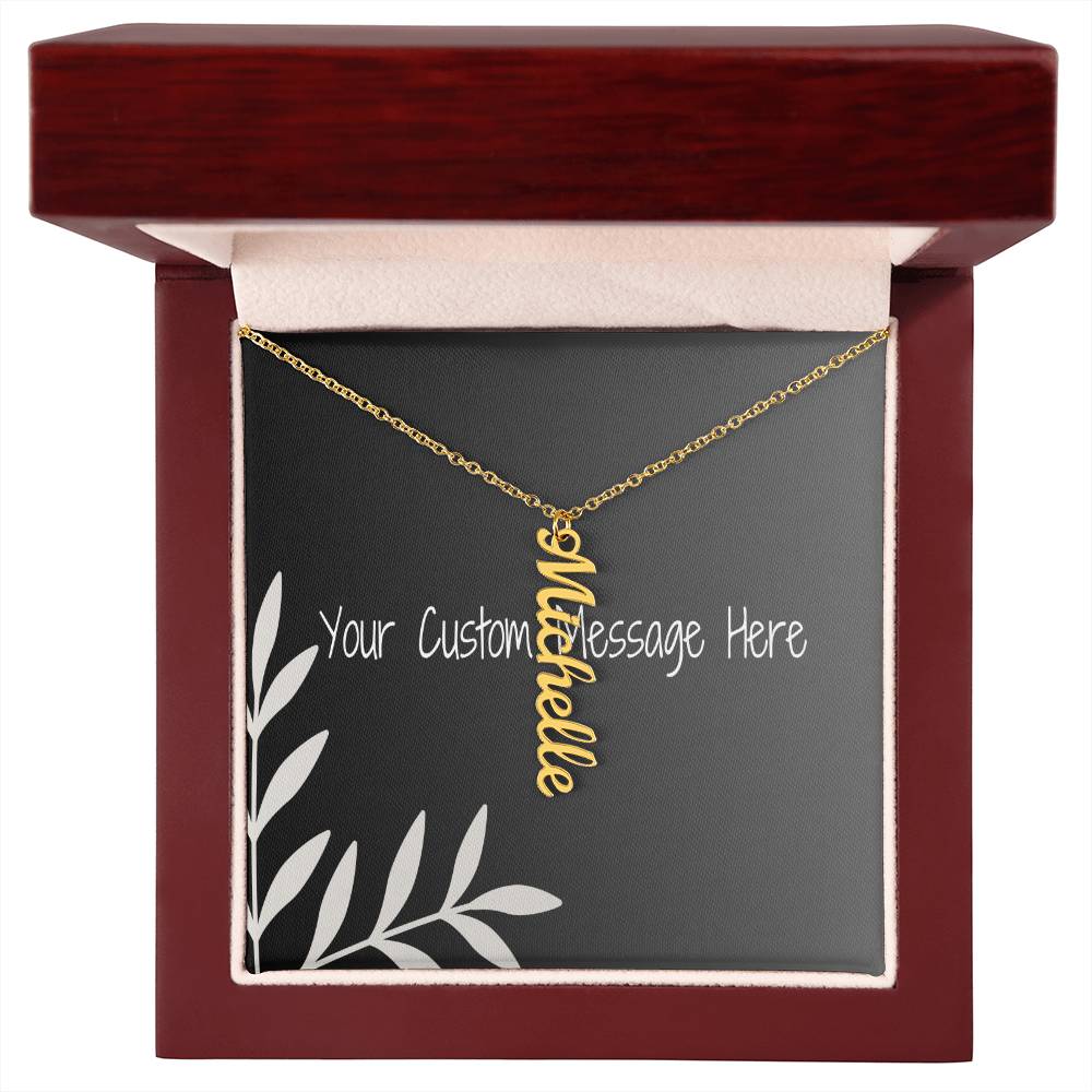 Unique Personalized Vertical Name Necklace