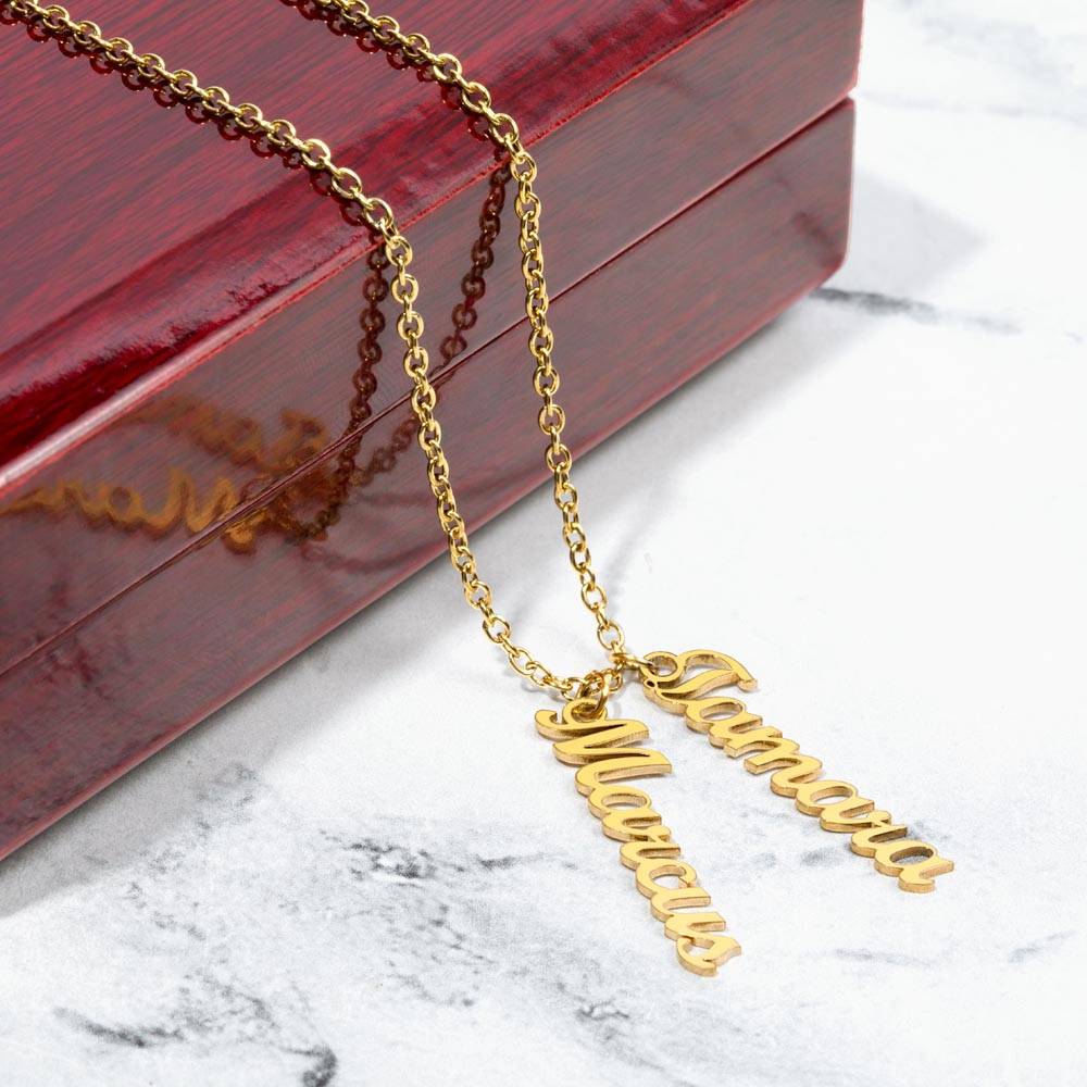 Unique Personalized Vertical Name Necklace