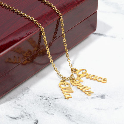 Unique Personalized Vertical Name Necklace