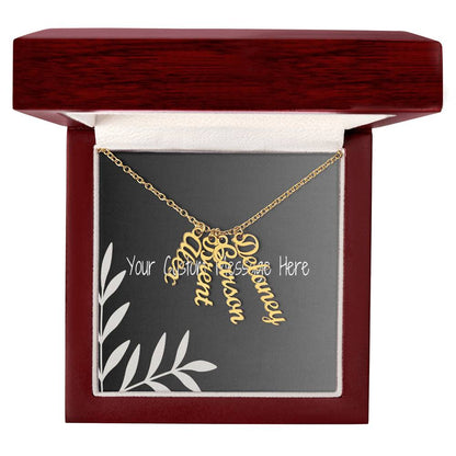 Unique Personalized Vertical Name Necklace