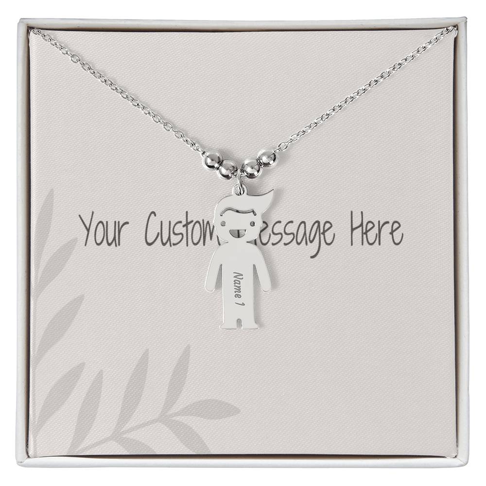 Engraved Kids Charm Necklace