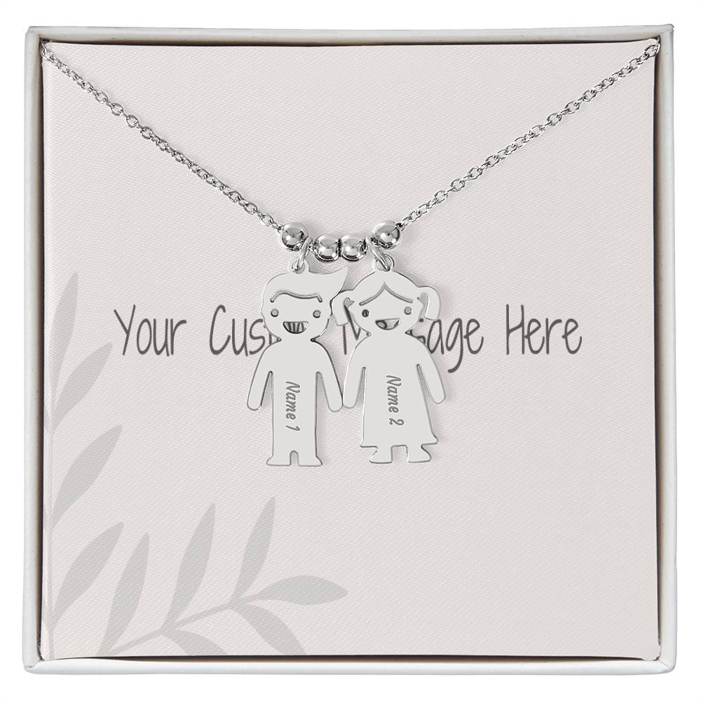 Engraved Kids Charm Necklace