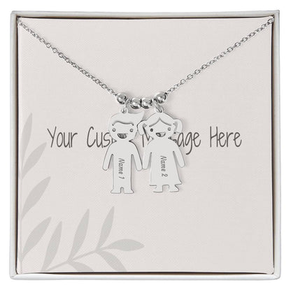 Engraved Kids Charm Necklace