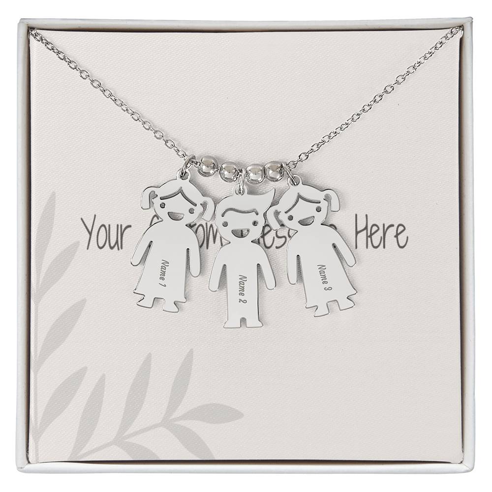 Engraved Kids Charm Necklace