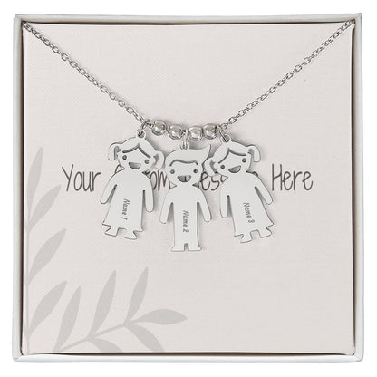 Engraved Kids Charm Necklace