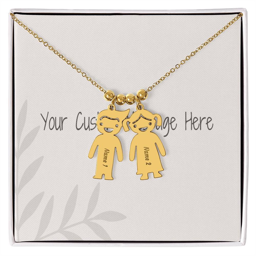 Engraved Kids Charm Necklace