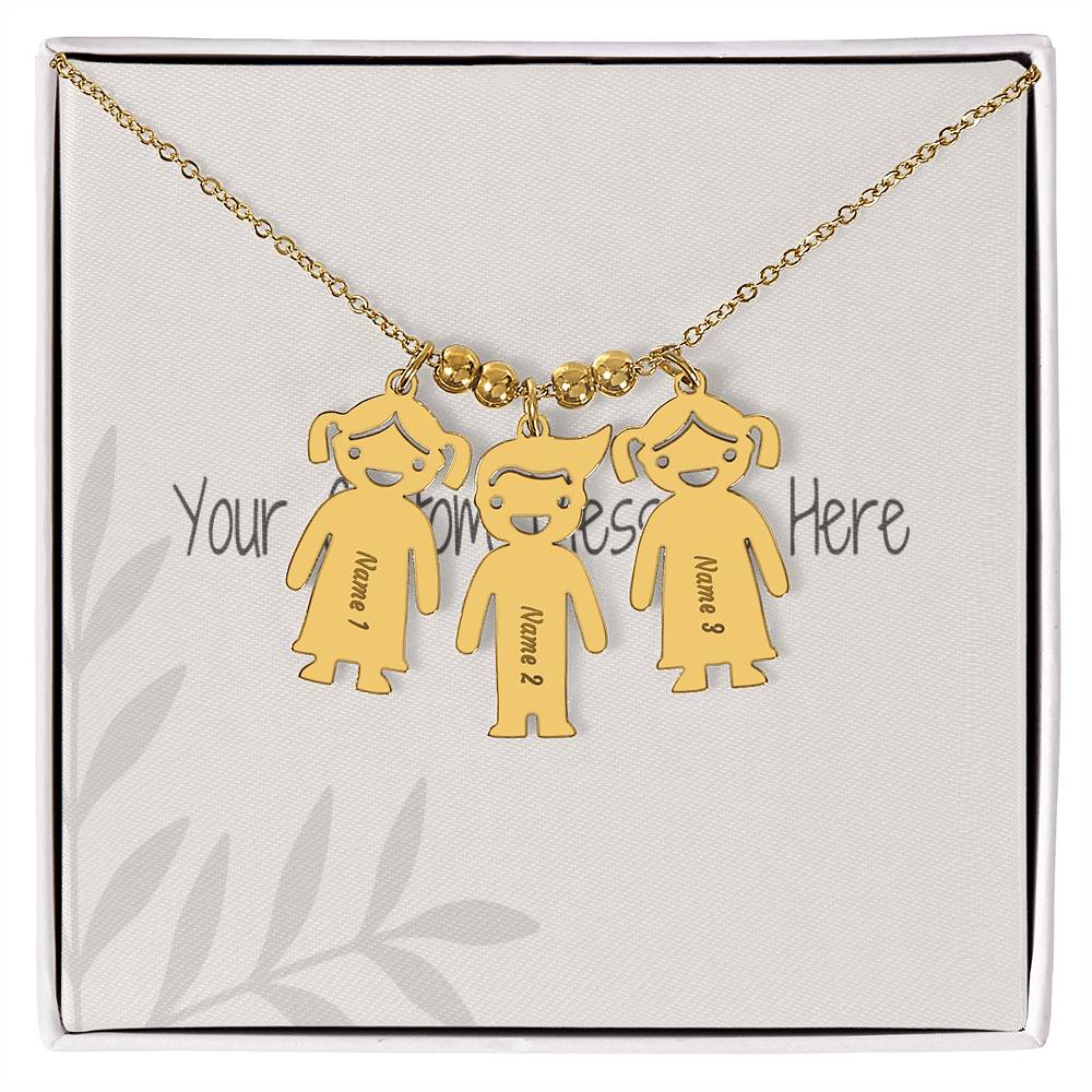 Engraved Kids Charm Necklace