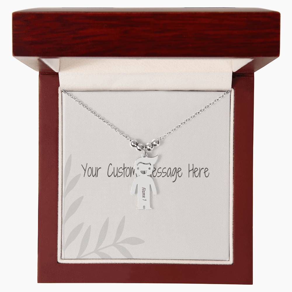 Engraved Kids Charm Necklace