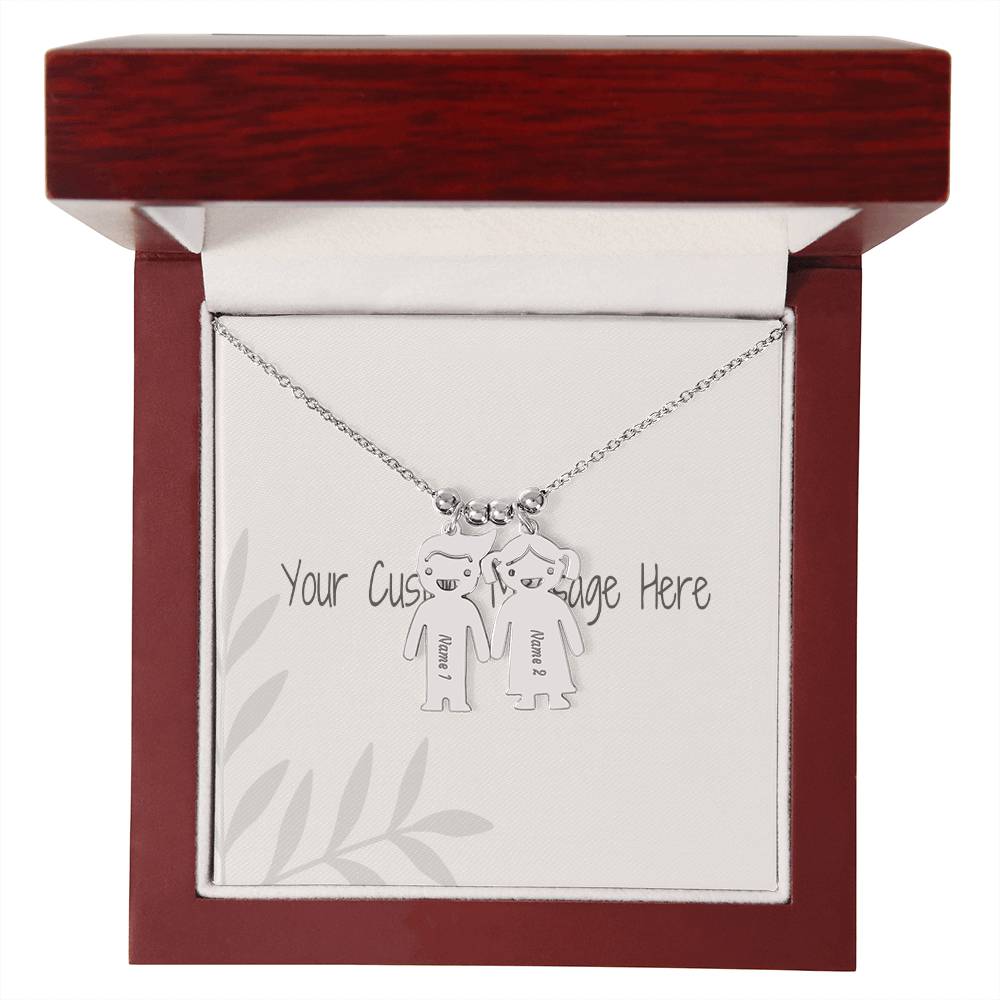 Engraved Kids Charm Necklace