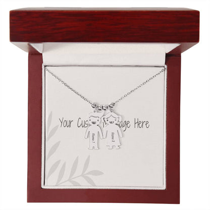 Engraved Kids Charm Necklace