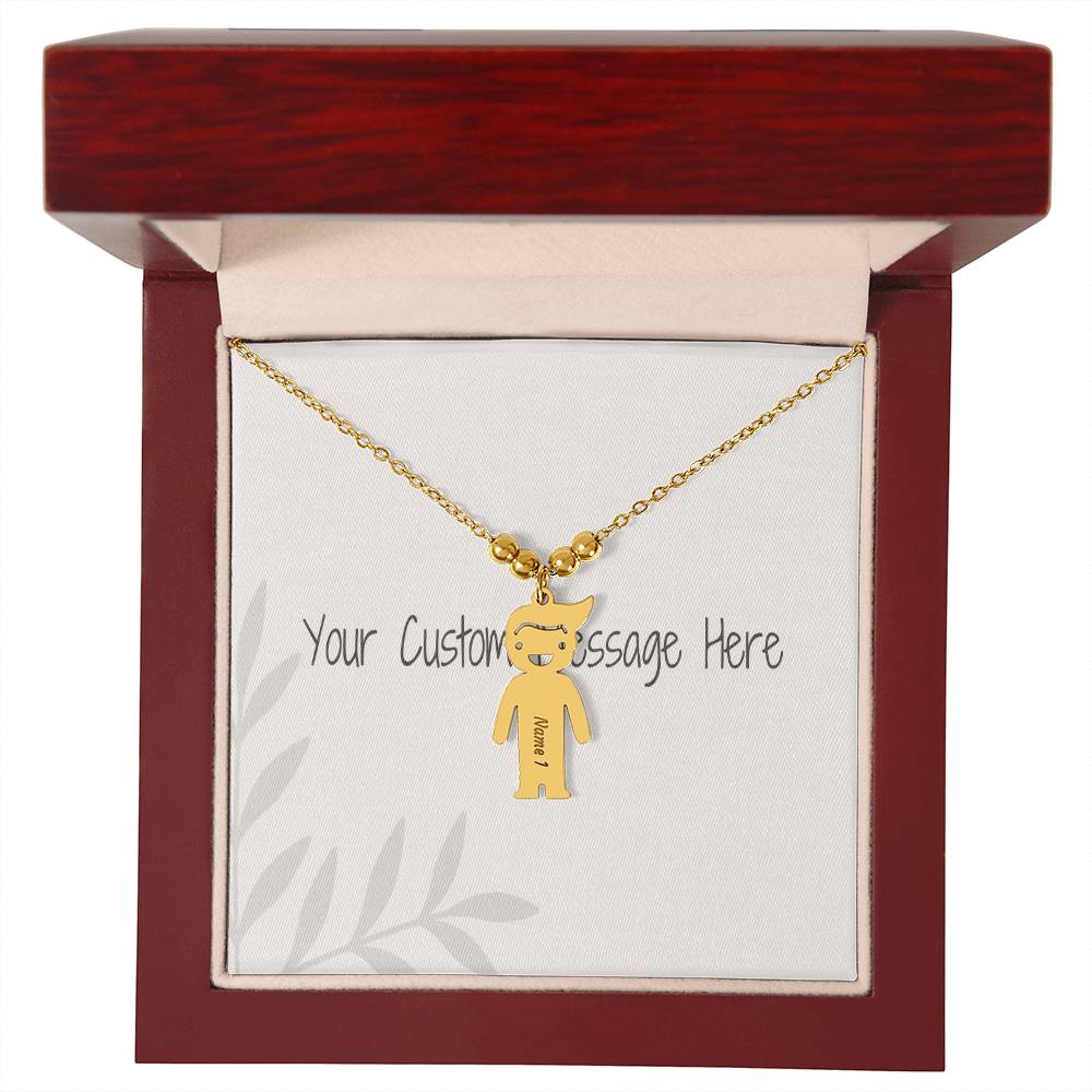 Engraved Kids Charm Necklace