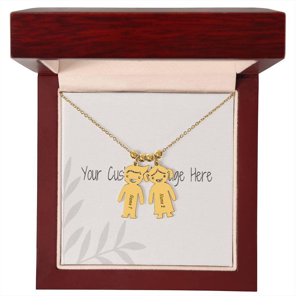 Engraved Kids Charm Necklace