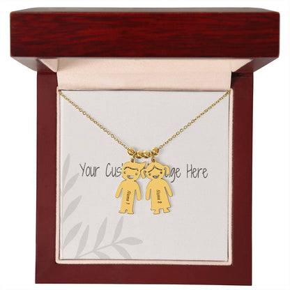 Engraved Kids Charm Necklace