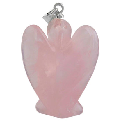 Handmade Healing Stone Angel Carved Pendant