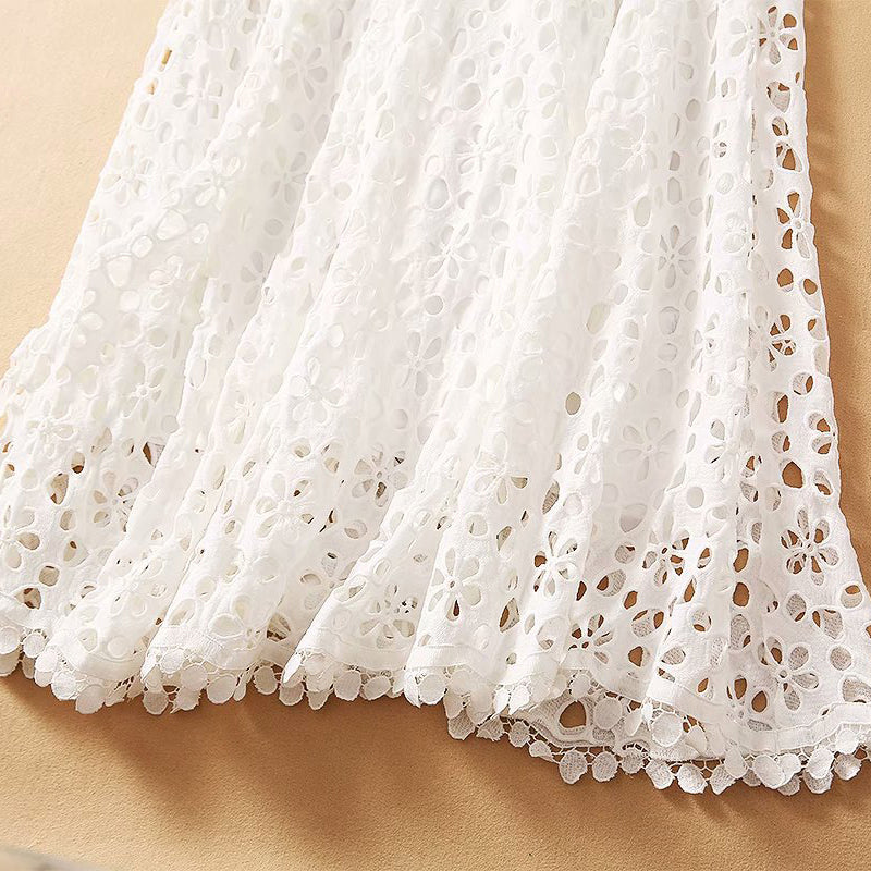 Elegant White Lace Dress