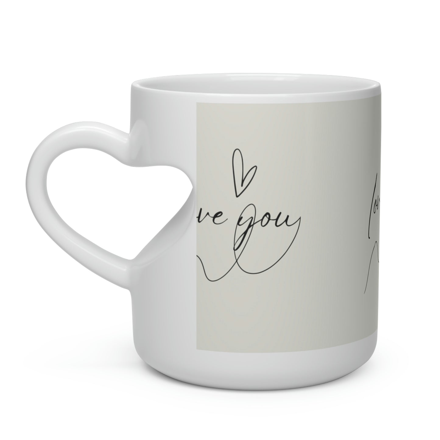 Love you- Heart Shape Mug