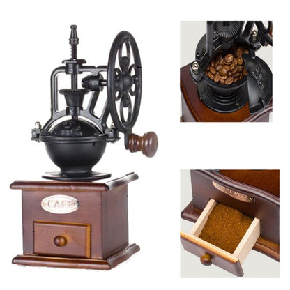 Antique Wooden Manual Coffee Grinder