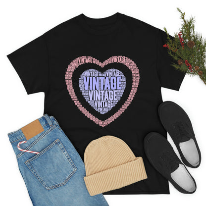 Vintage Heart -Unisex Heavy Cotton Tee