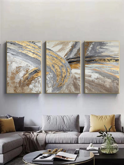 3pcs Abstract Print Unframed Painting