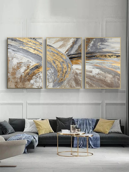 3pcs Abstract Print Unframed Painting