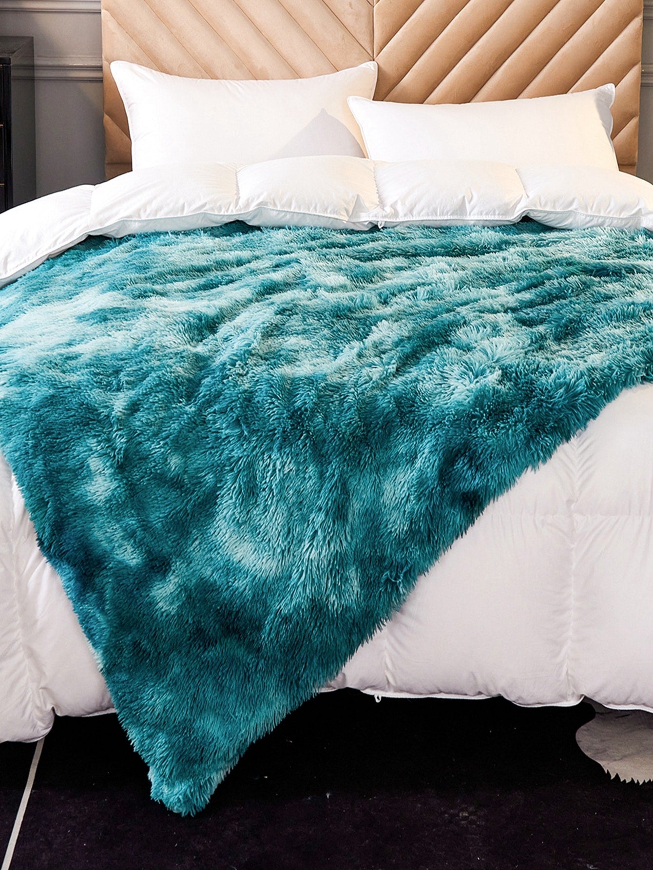 1pc Tie Dye Fuzzy Blanket