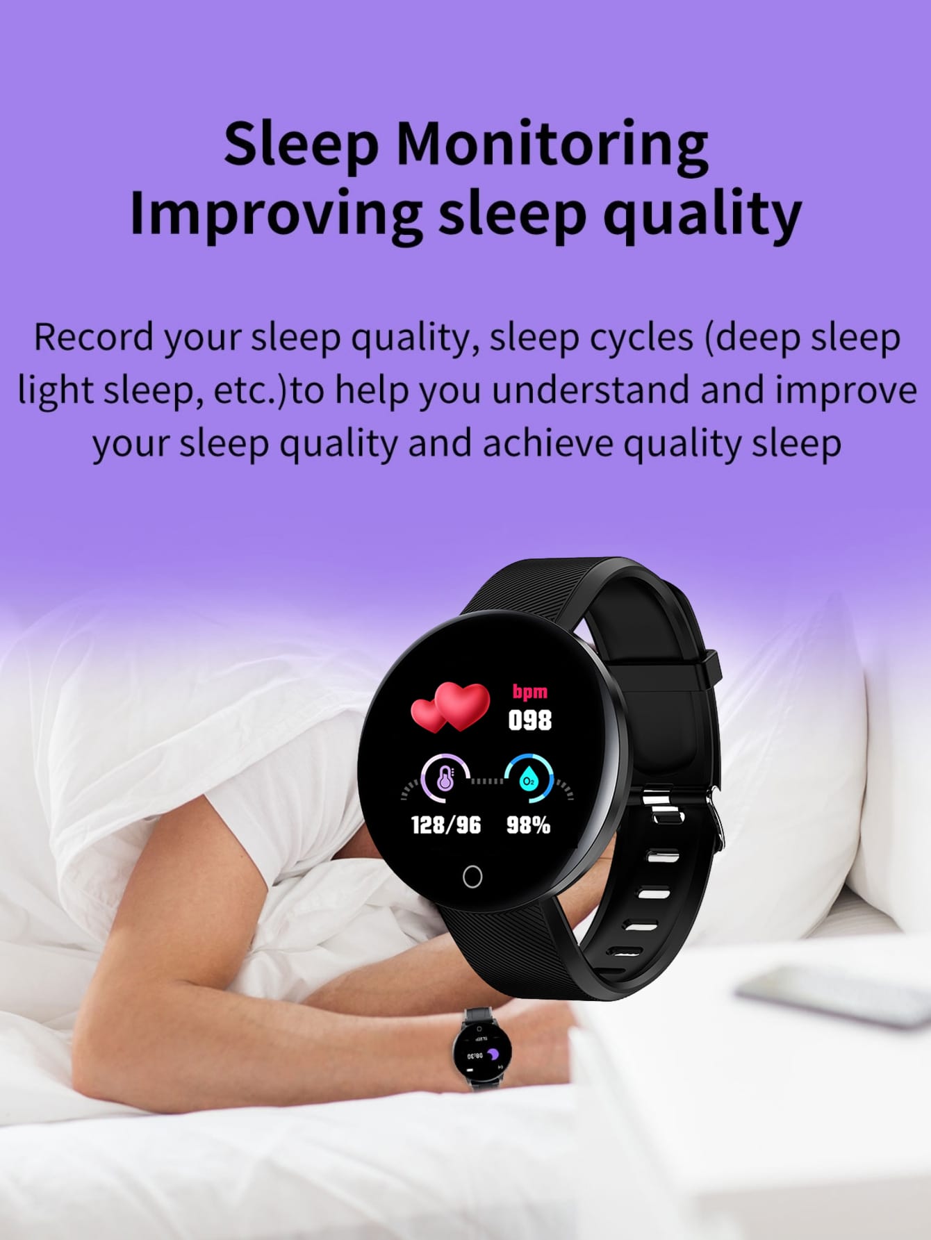 1pc Black Silicone Strap Sporty Heart Rate Monitoring And Weather Multi-function Round Smart Watch, Compatible With Androids IOS iphone