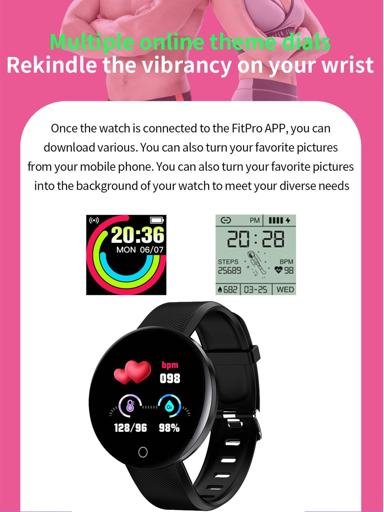 1pc Black Silicone Strap Sporty Heart Rate Monitoring And Weather Multi-function Round Smart Watch, Compatible With Androids IOS iphone