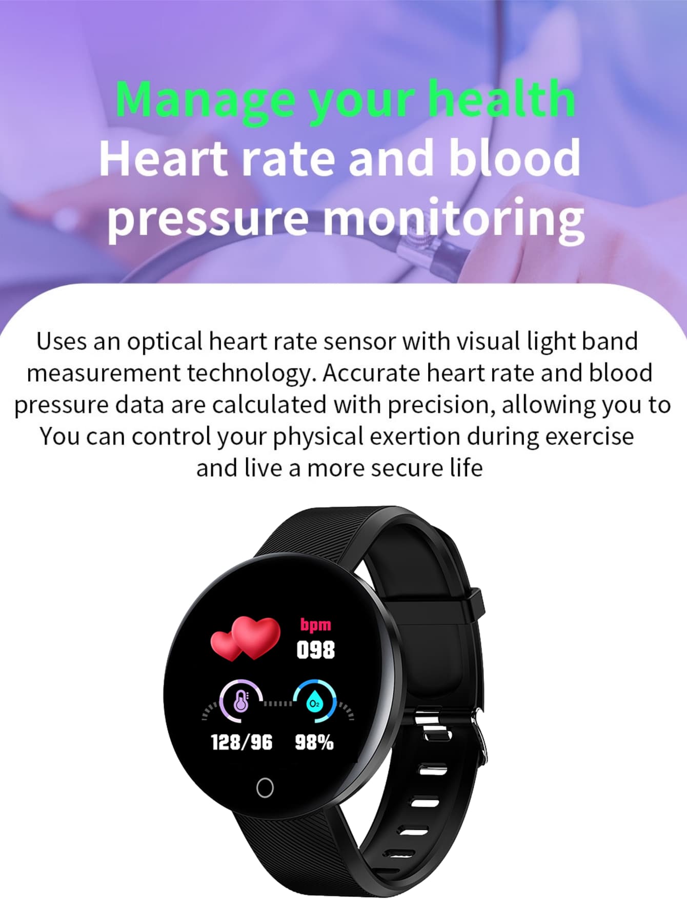 1pc Black Silicone Strap Sporty Heart Rate Monitoring And Weather Multi-function Round Smart Watch, Compatible With Androids IOS iphone