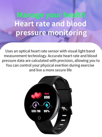 1pc Black Silicone Strap Sporty Heart Rate Monitoring And Weather Multi-function Round Smart Watch, Compatible With Androids IOS iphone