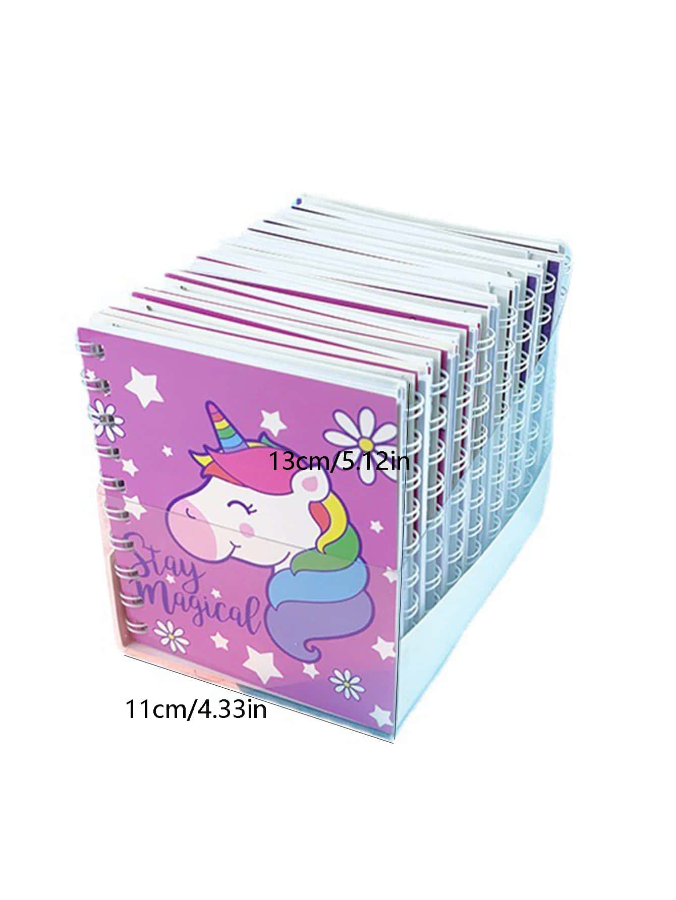 Spiral Notebook,4.13*3.15inch, 80 Sheets Cartoon Planet Pocket Notepad Mini Notebook.Student Portable Note Books