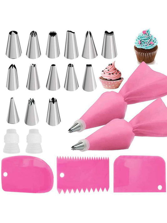 21pcs/set Cake Decorating Tip, Piping , Cream Scraper