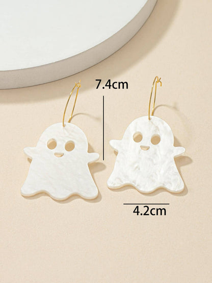 Cute Ghost Drop Earrings For Women For Gift, Halloween earrings, Ghost earrings