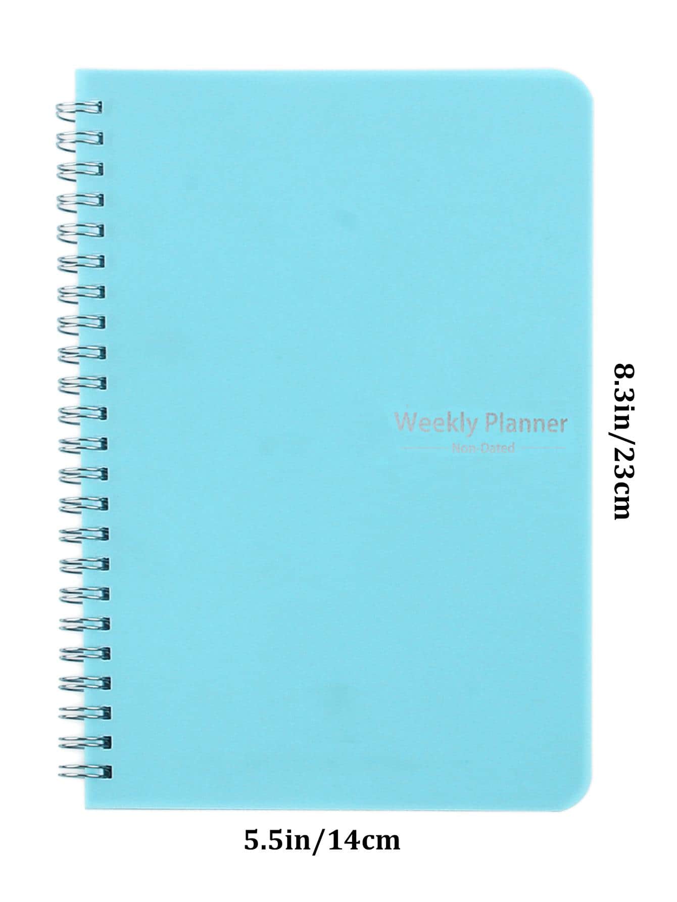 1pc Spiral Undated A5 Daily Weekly Notebook Planner Agenda, Stationery Office School Supplies