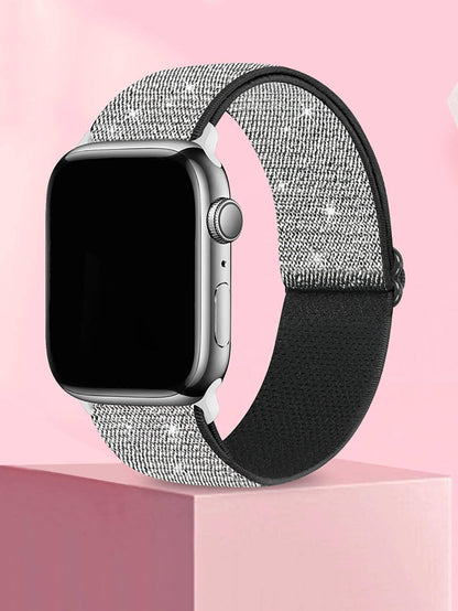 Pink Blingbling Bright Color Smart Watch Band Compatible With Apple, Samsung And Fitbit