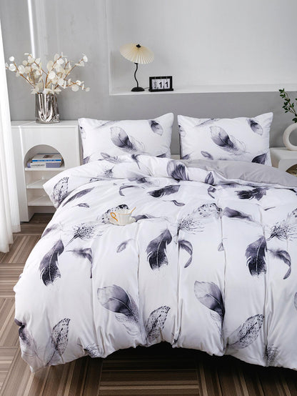 Feather Pattern Duvet Cover Set Without Filler