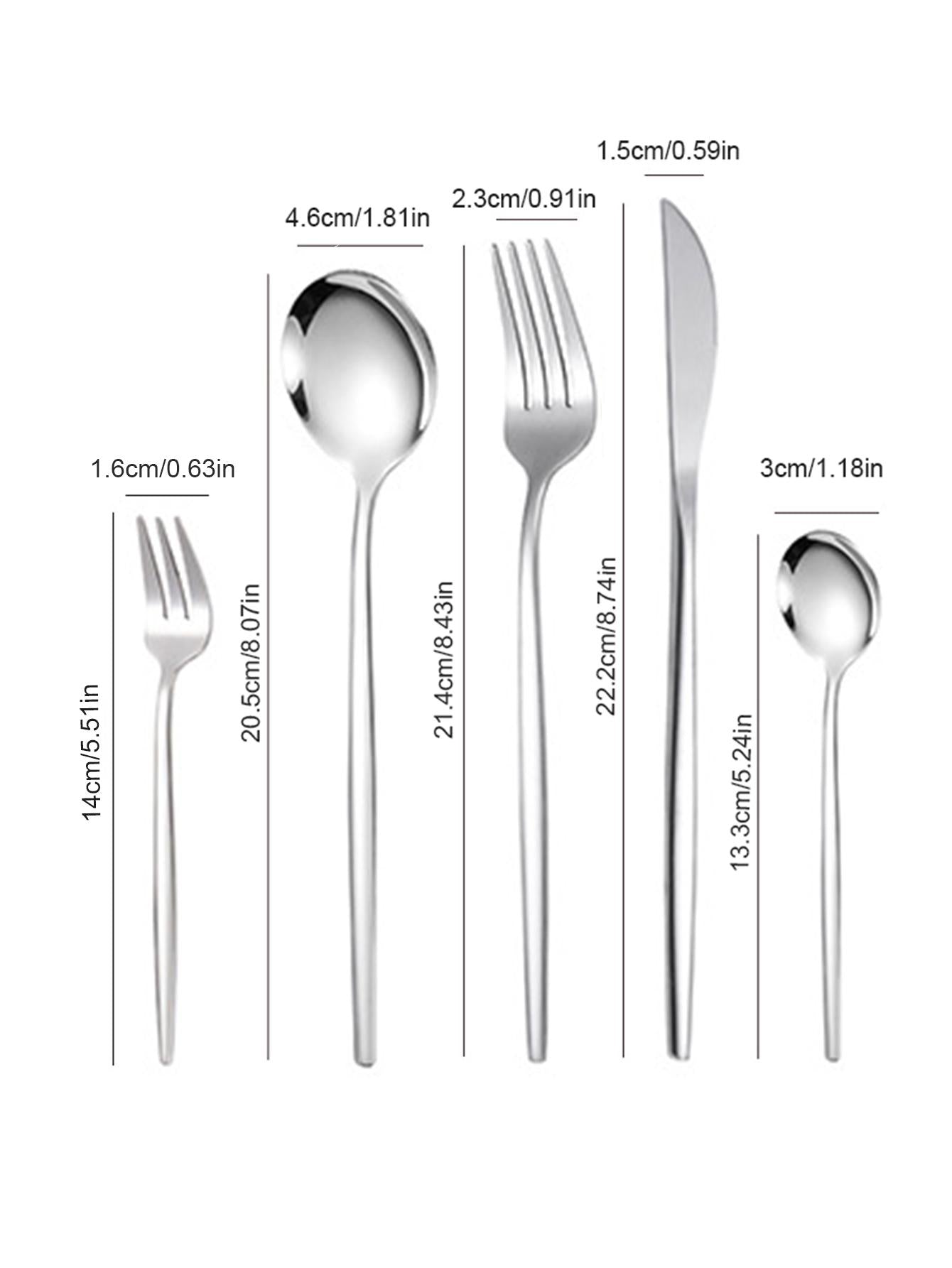 5/30pcs Stainless Steel Portugal Style Cutlery Set