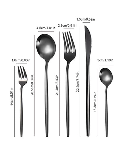 5/30pcs Stainless Steel Portugal Style Cutlery Set