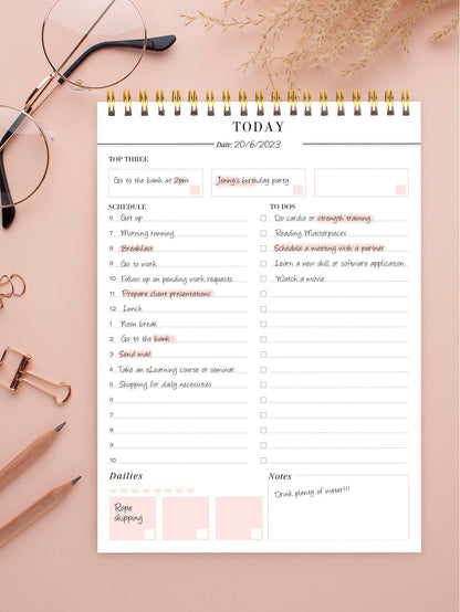 To Do List Notepad - Daily Planner Tasks and Today Goals,To Do List Notebook with Checklist Productivity Planning Pad Perfect for Work Office Home