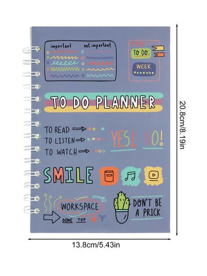 A5 Spiral-bound Planner, Agenda, Schedule Notebook