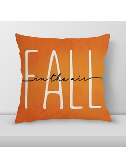 1pc Fall themed Letter Printed Cushion Cover For Bedroom Living Room Outdoor Home Decorative Purposes Pillow Case Without Filling