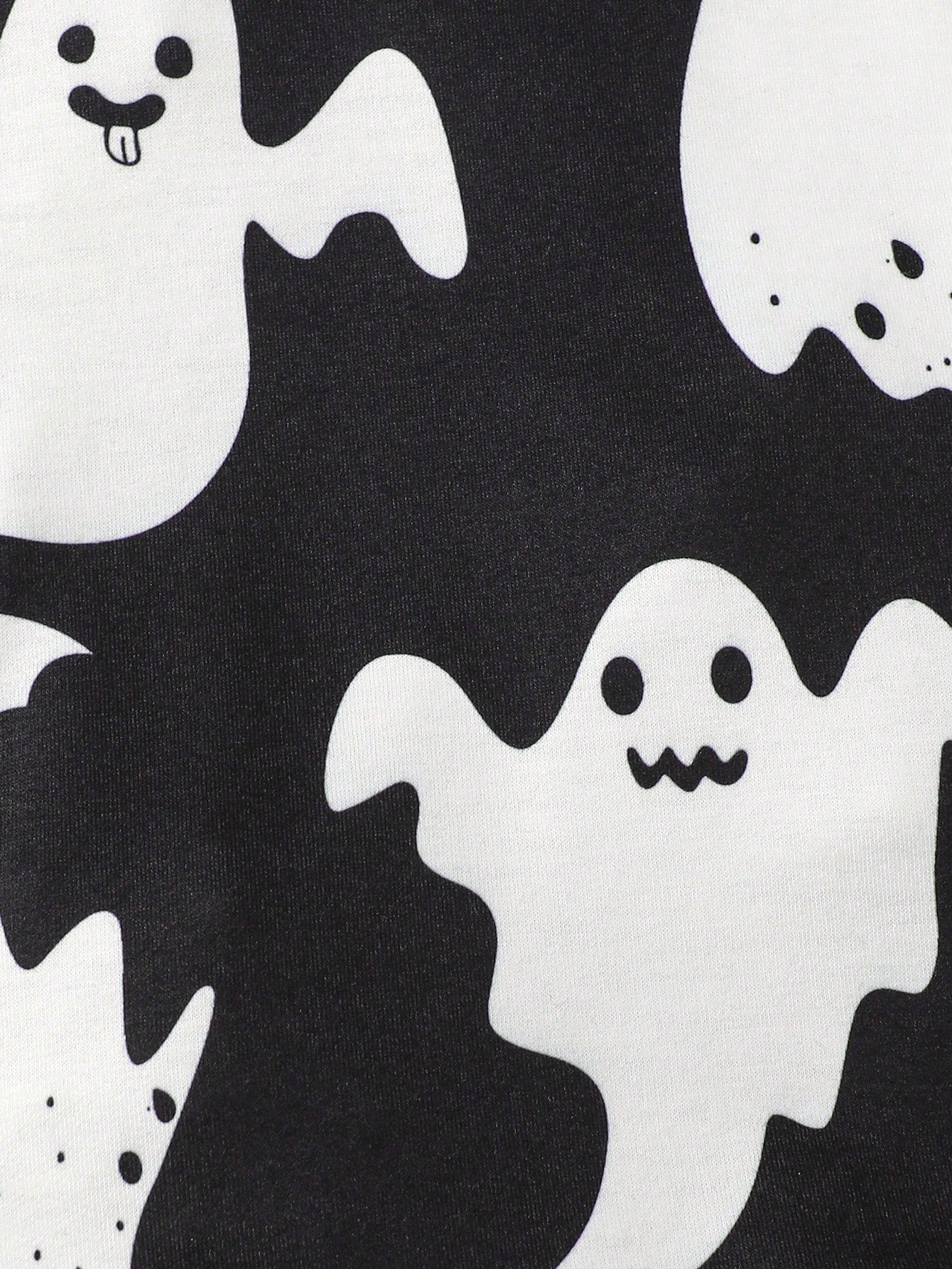 Kids Halloween Ghost Print Sweatshirt  and Sweatpants set