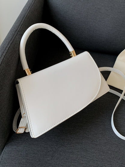 Minimalist Pu Leather Flap Square Bag