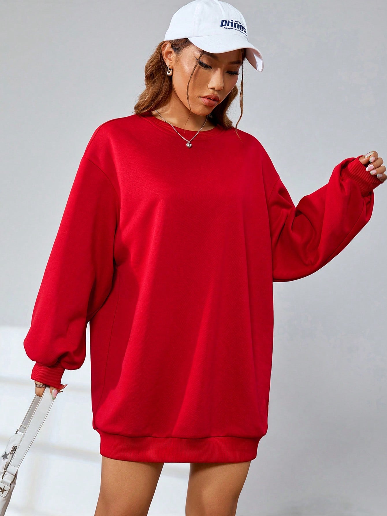 Coolane Dopamine Dressing Letter Graphic Drop Shoulder Sweatshirt Dress