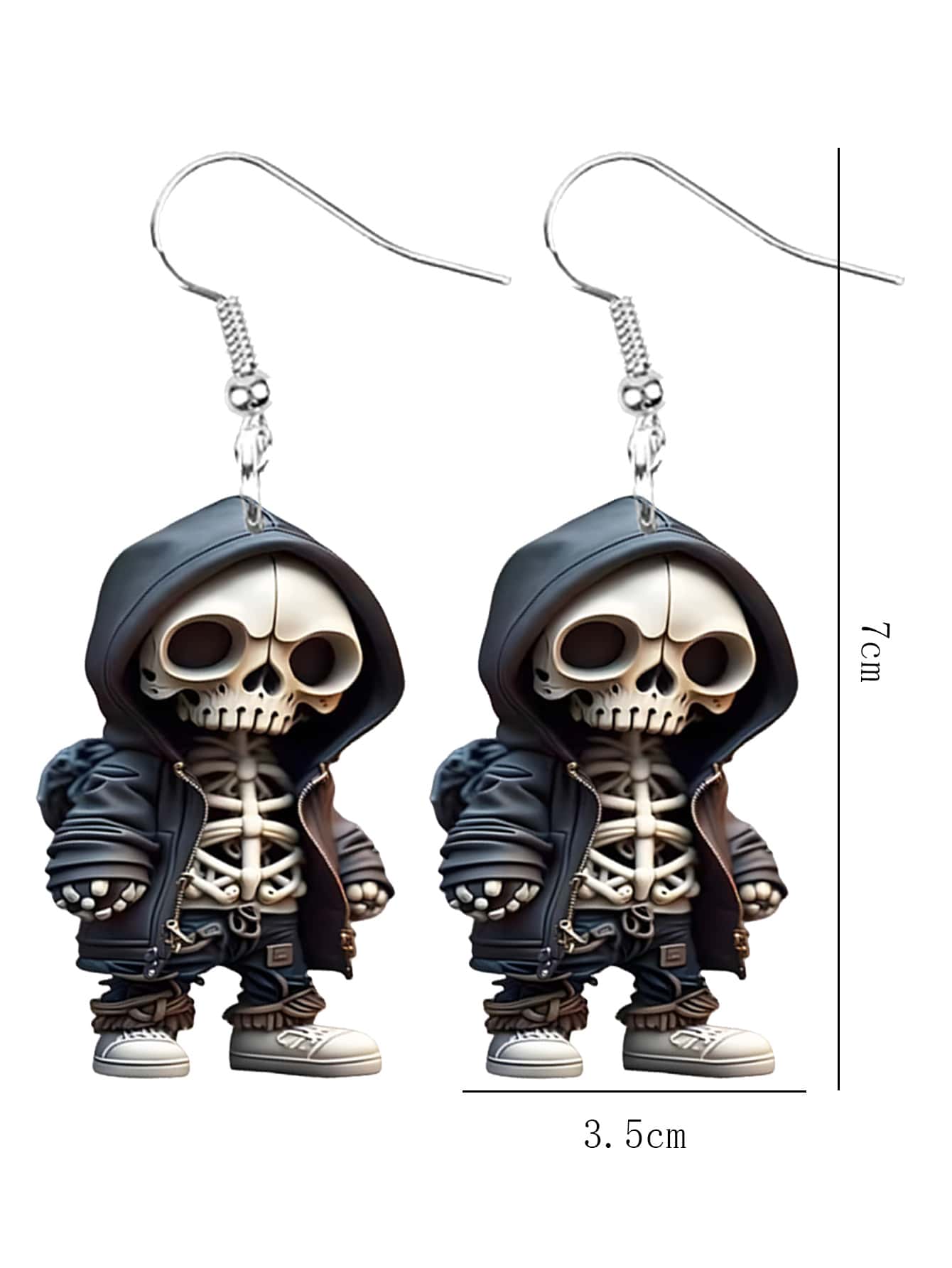 1pair Creative Skull Pendant Earrings For Women As Versatile Fashion Accessory Ideal As Gift For Festival Party, Halloween earrings