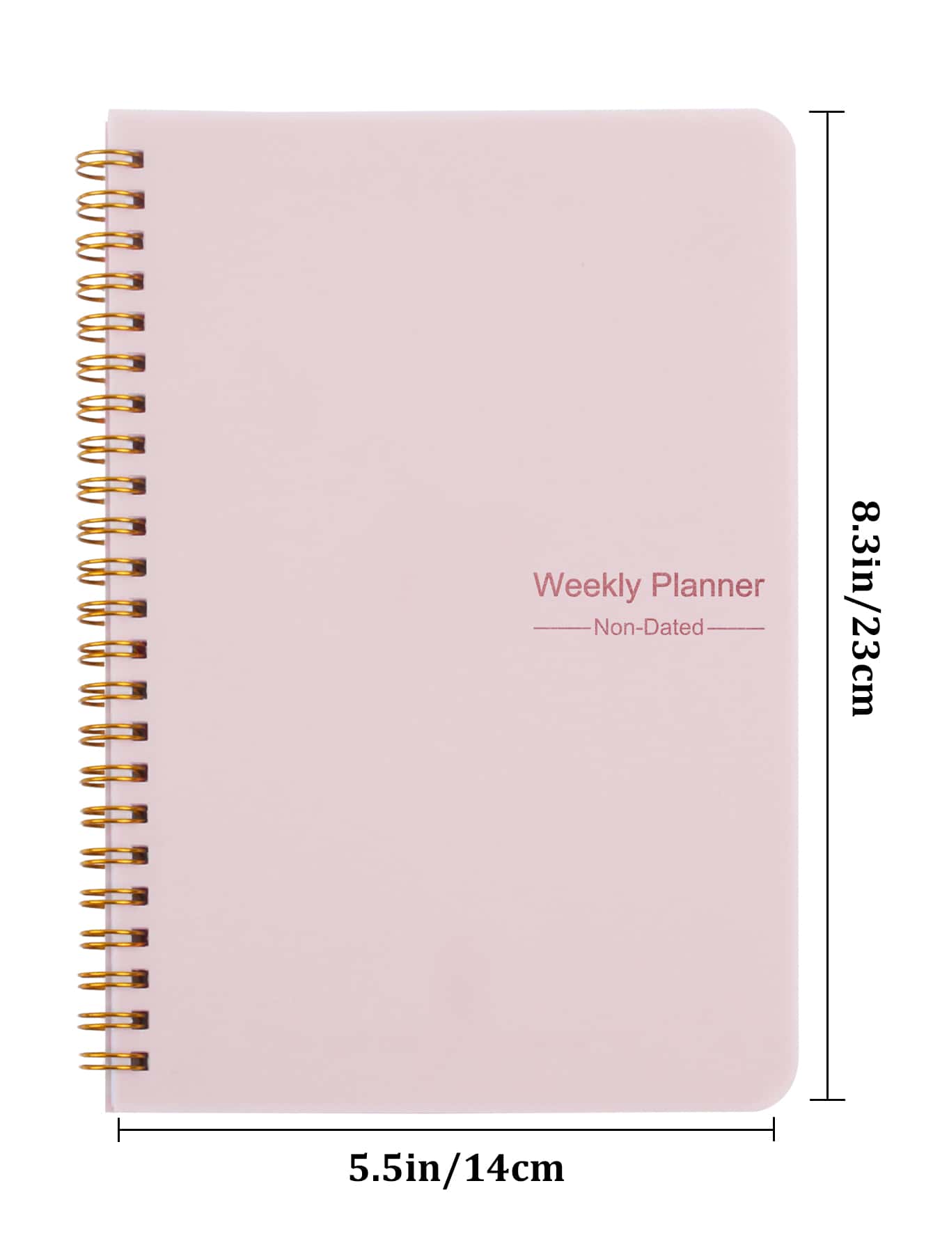 1pc Spiral Undated A5 Daily Weekly Notebook Planner Agenda, Stationery Office School Supplies