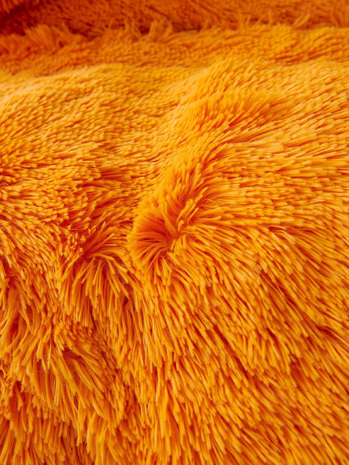 1pc Orange Flannel Blanket For Bed