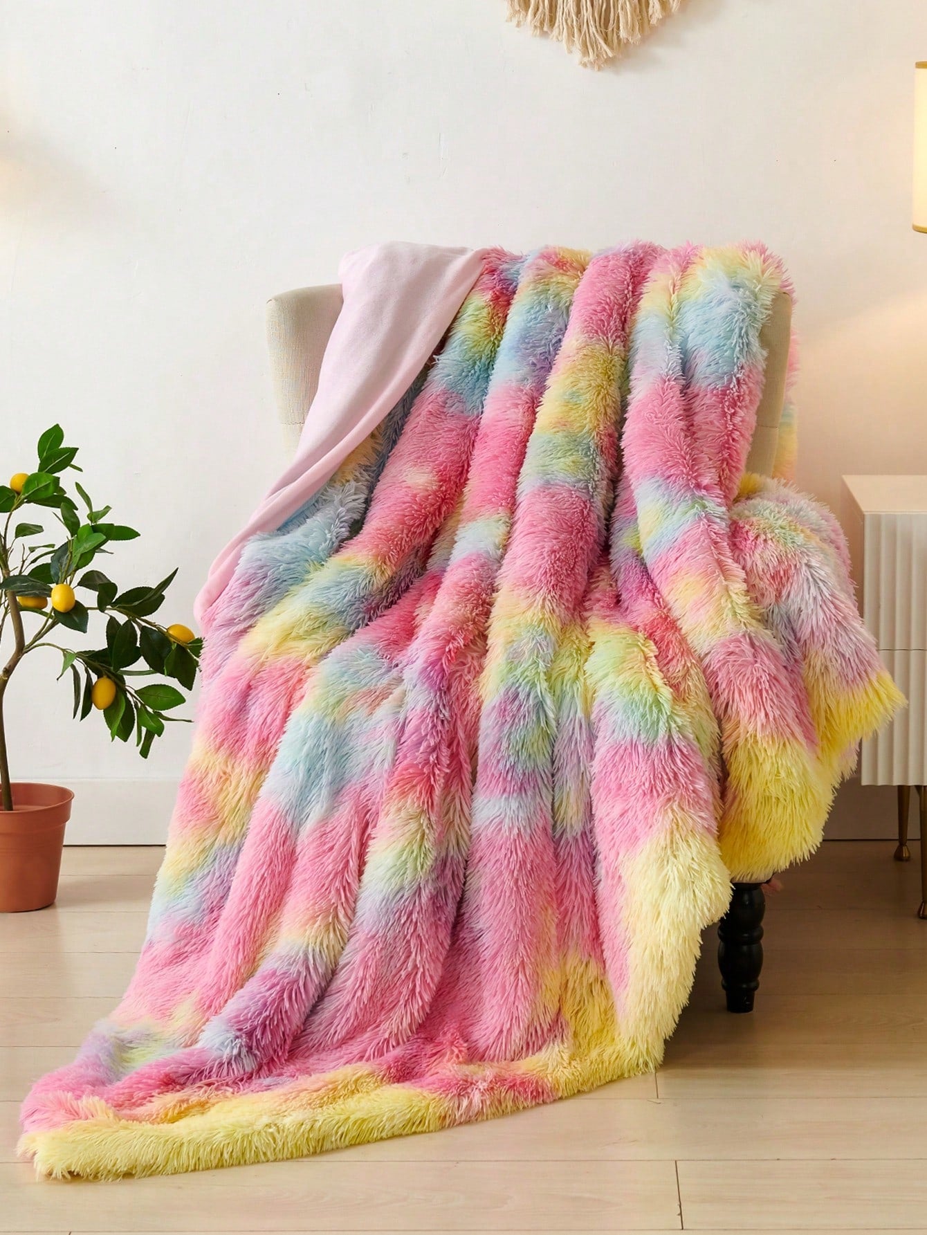 1pc Tie Dye Fuzzy Blanket